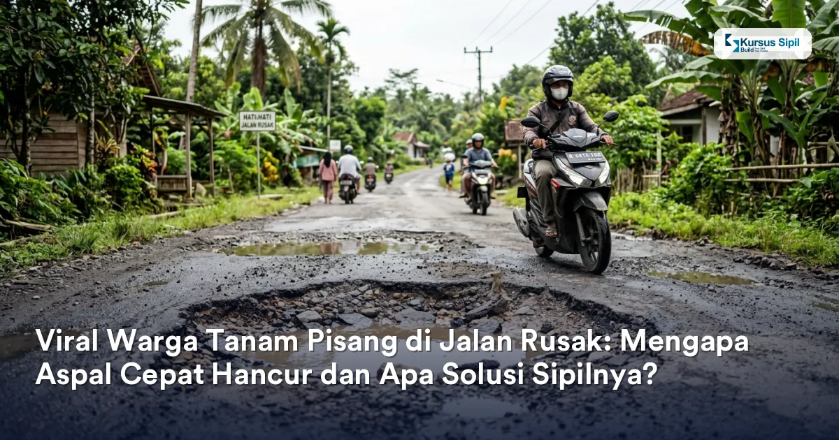 Viral Warga Tanam Pisang di Jalan Rusak: Mengapa Aspal Cepat Hancur dan Apa Solusi Sipilnya?