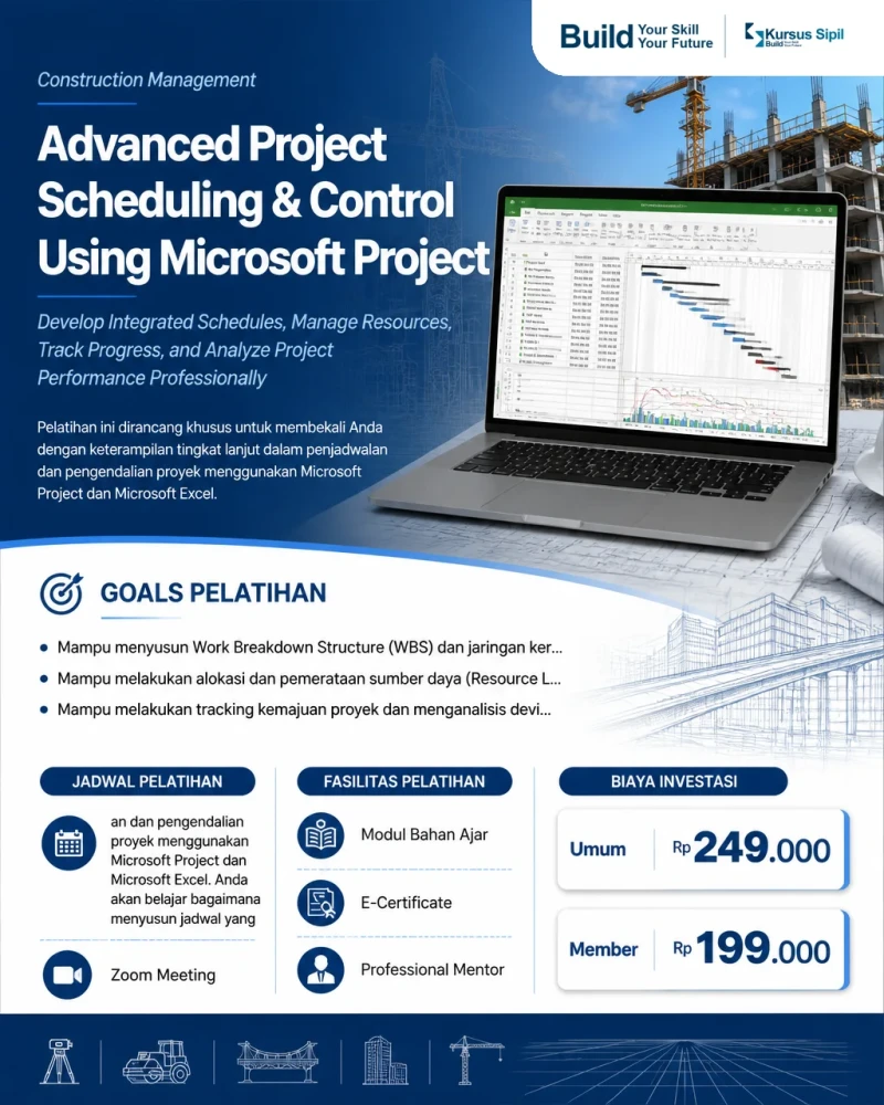 Advanced Project Scheduling & Control Using Microsoft Project: Develop Integrated Schedules, Manage Resources, Track Progress, and Analyze Project Performance Professionally