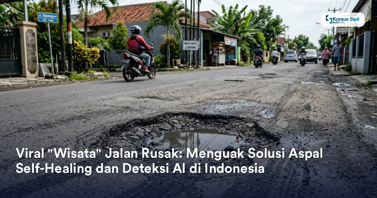 Viral "Wisata" Jalan Rusak: Menguak Solusi Aspal Self-Healing dan Deteksi AI di Indonesia