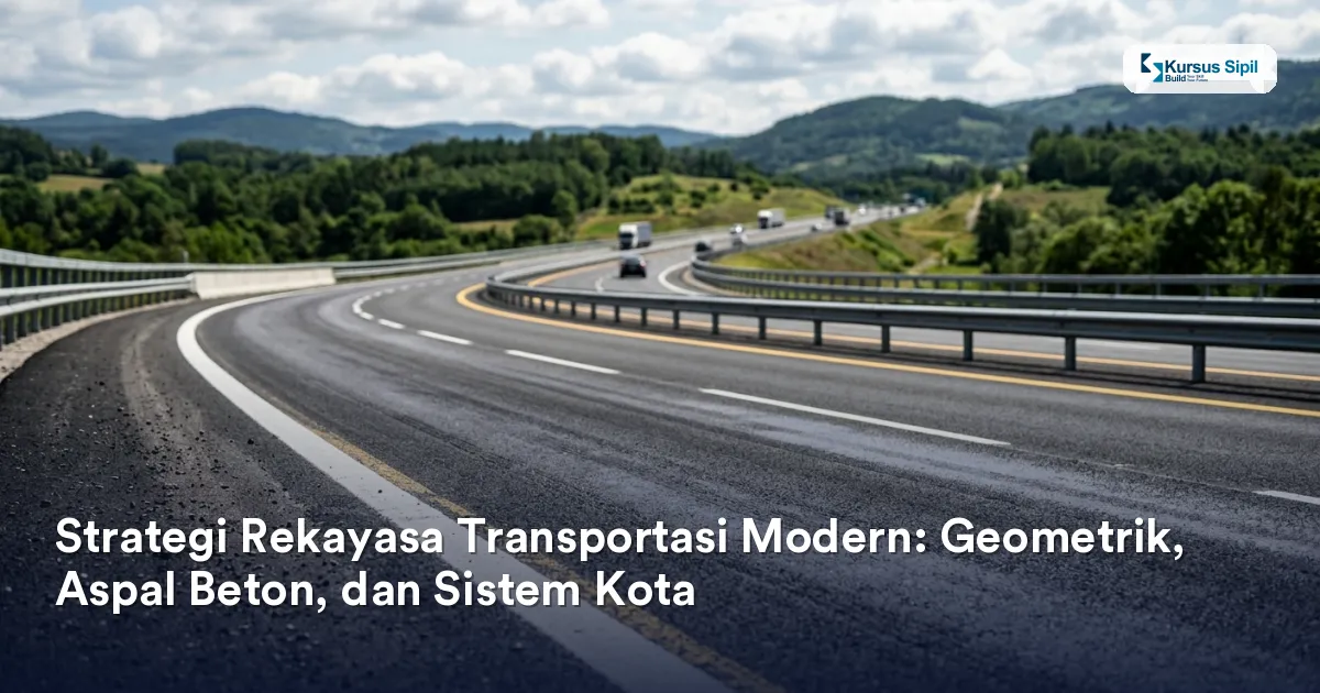 Strategi Rekayasa Transportasi Modern: Geometrik, Aspal Beton, dan Sistem Kota
