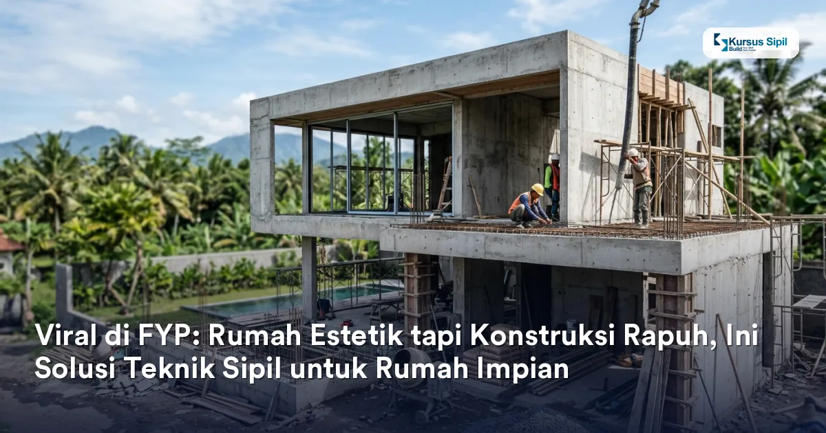 Viral di FYP: Rumah Estetik tapi Konstruksi Rapuh, Ini Solusi Teknik Sipil untuk Rumah Impian
